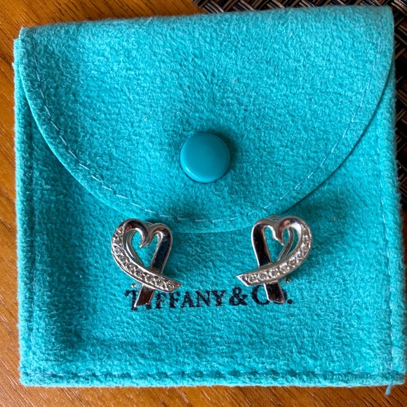 Tiffany & Co. Jewelry Tiffany Co 8k Gold Diamond Heart Earrings